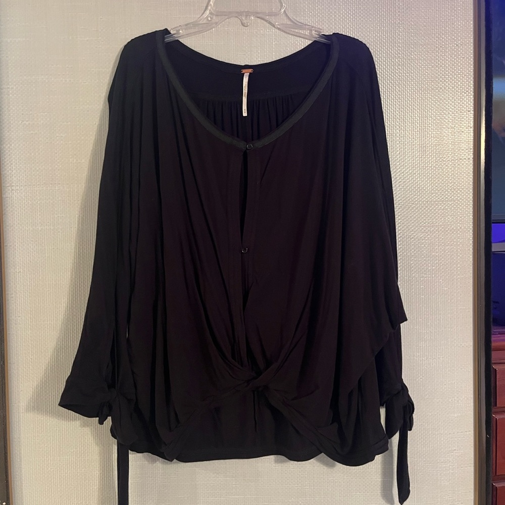 Free People Black Shirt Size Medium